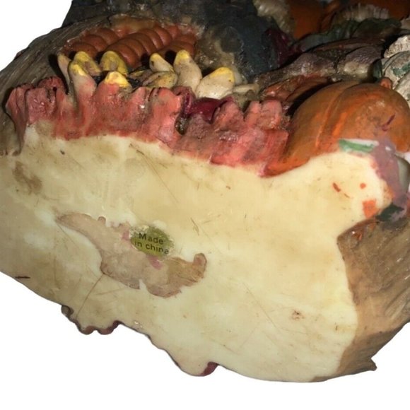 Halloween Corncob Pumpkin Head Couple Centerpiece Table Decoration - Picture 8 of 16